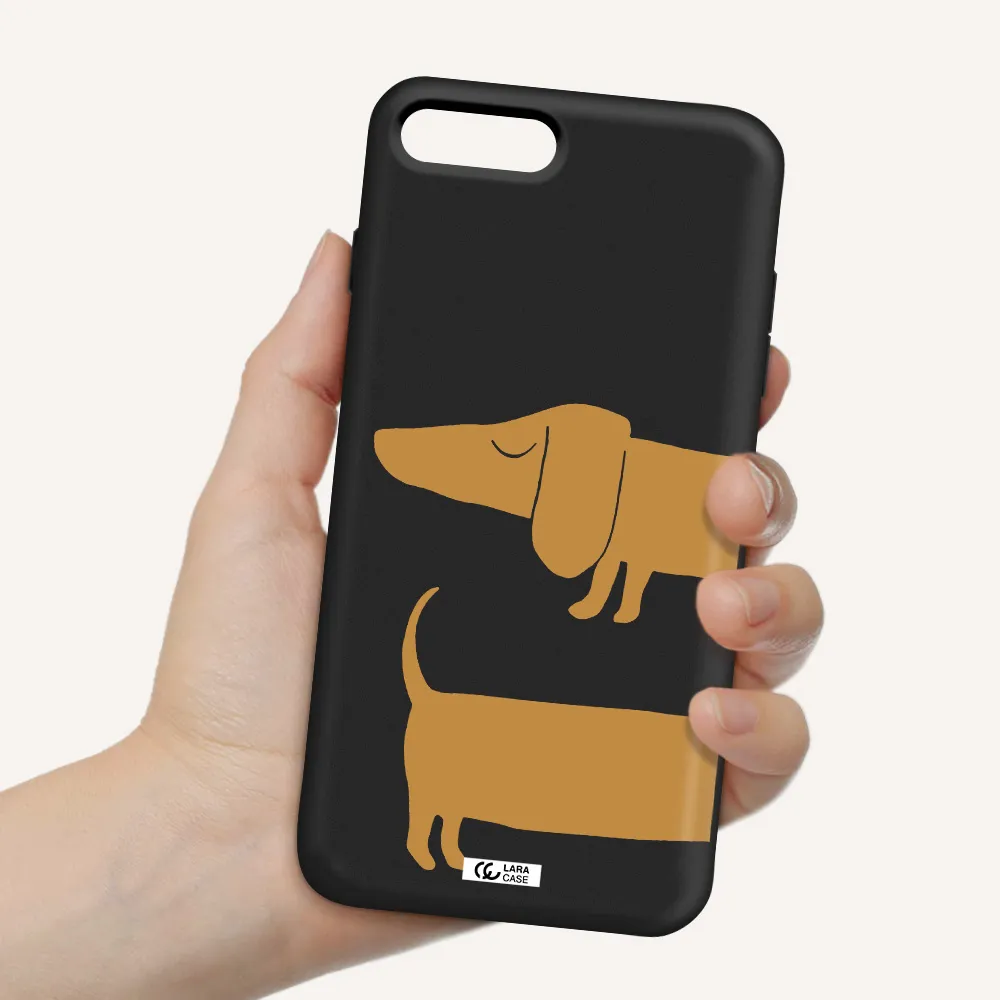Dachshund Apple iPhone 7 plus Silicone black Case
