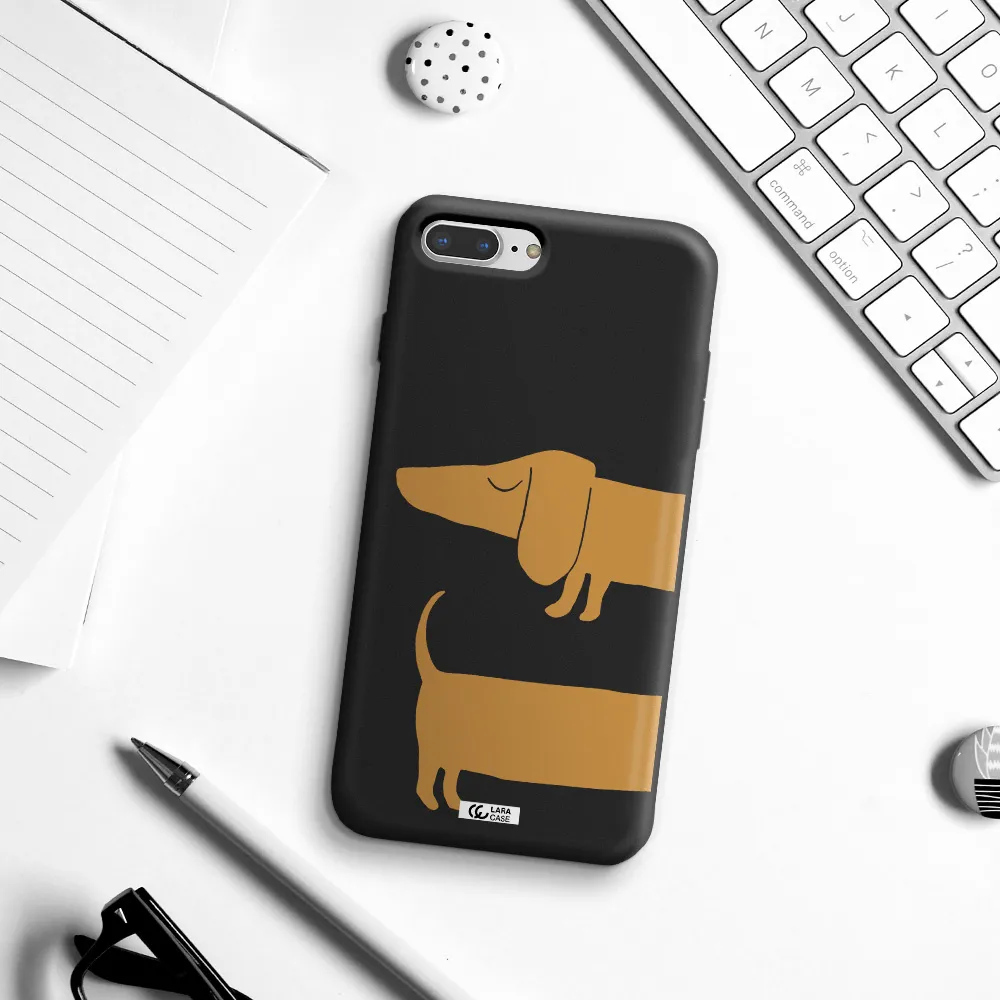 Dachshund Apple iPhone 8 plus Silicone black Case