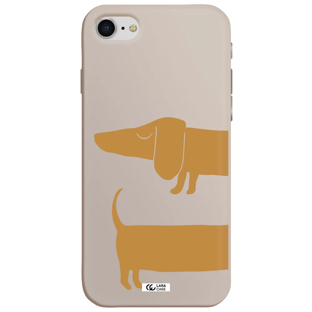 Dachshund Apple iPhone se 2020 Silicone Stone Case