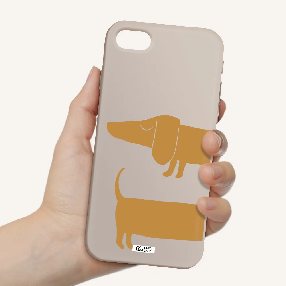 Dachshund Apple iPhone se 2020 Silicone Stone Case