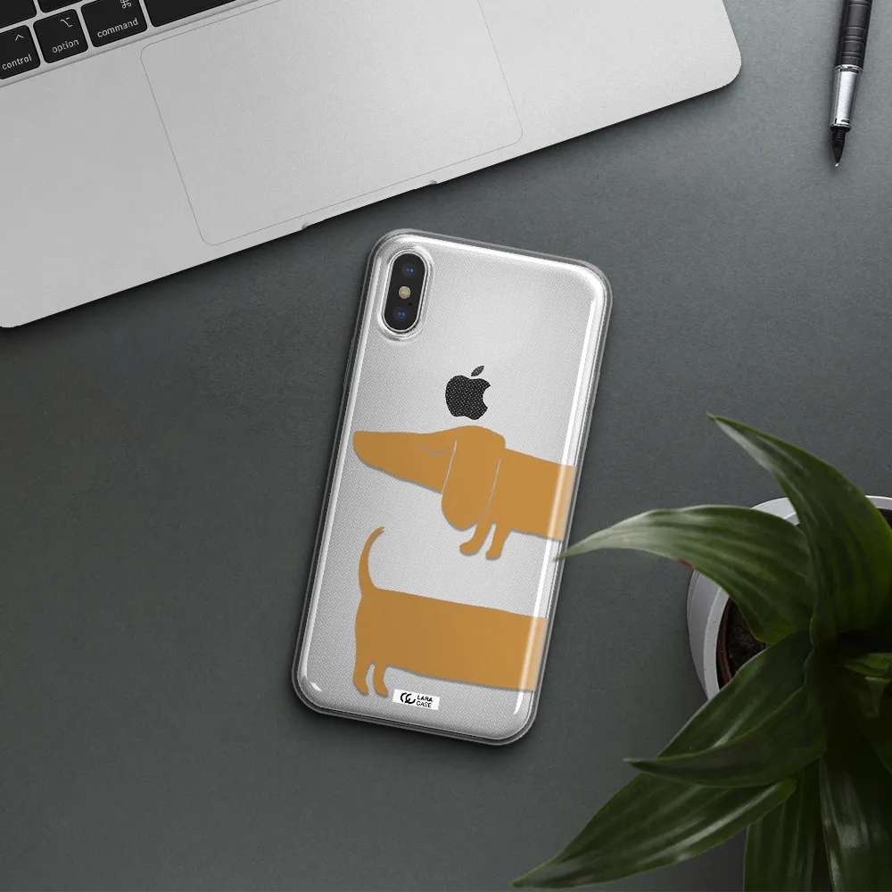 Dachshund Apple iPhone X Clear TPU Case