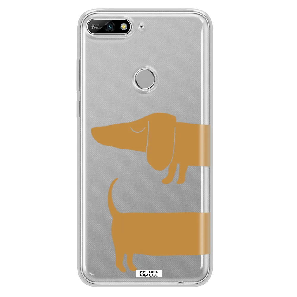 Dachshund Huawei Y7 2018 Clear TPU Case