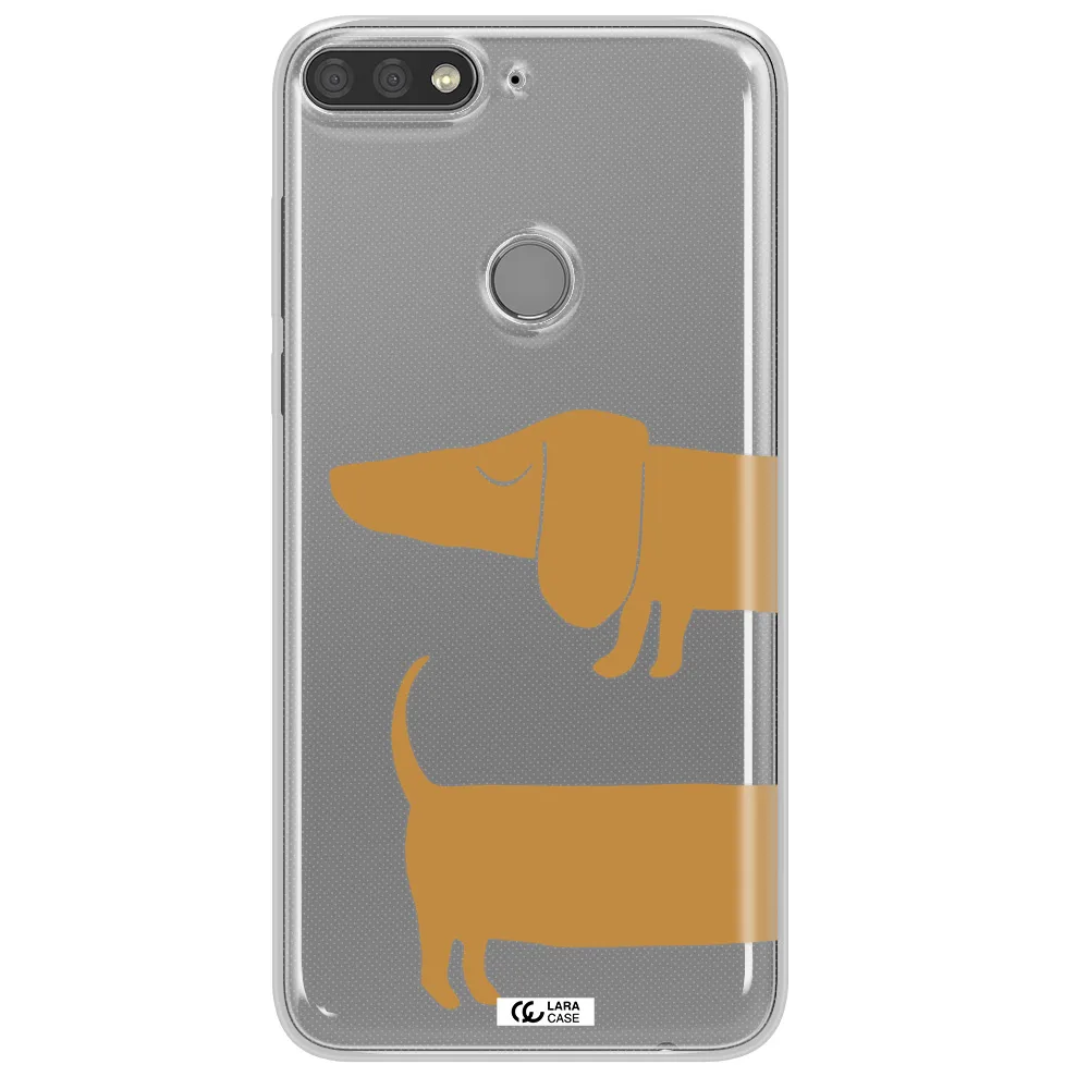 Dachshund Huawei Y7 Prime 2018 Clear TPU Case