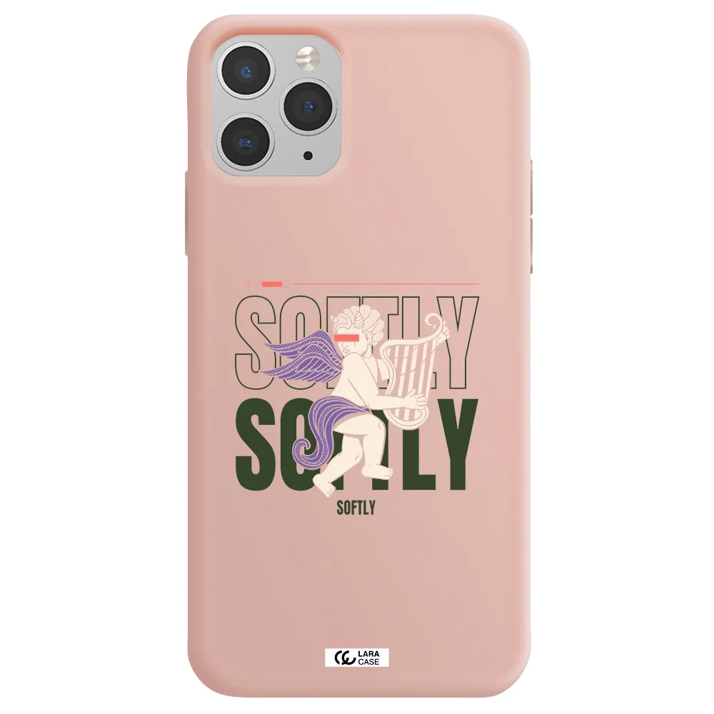 Orpheus Apple iPhone 11 pro max Silicone pastel pink Case