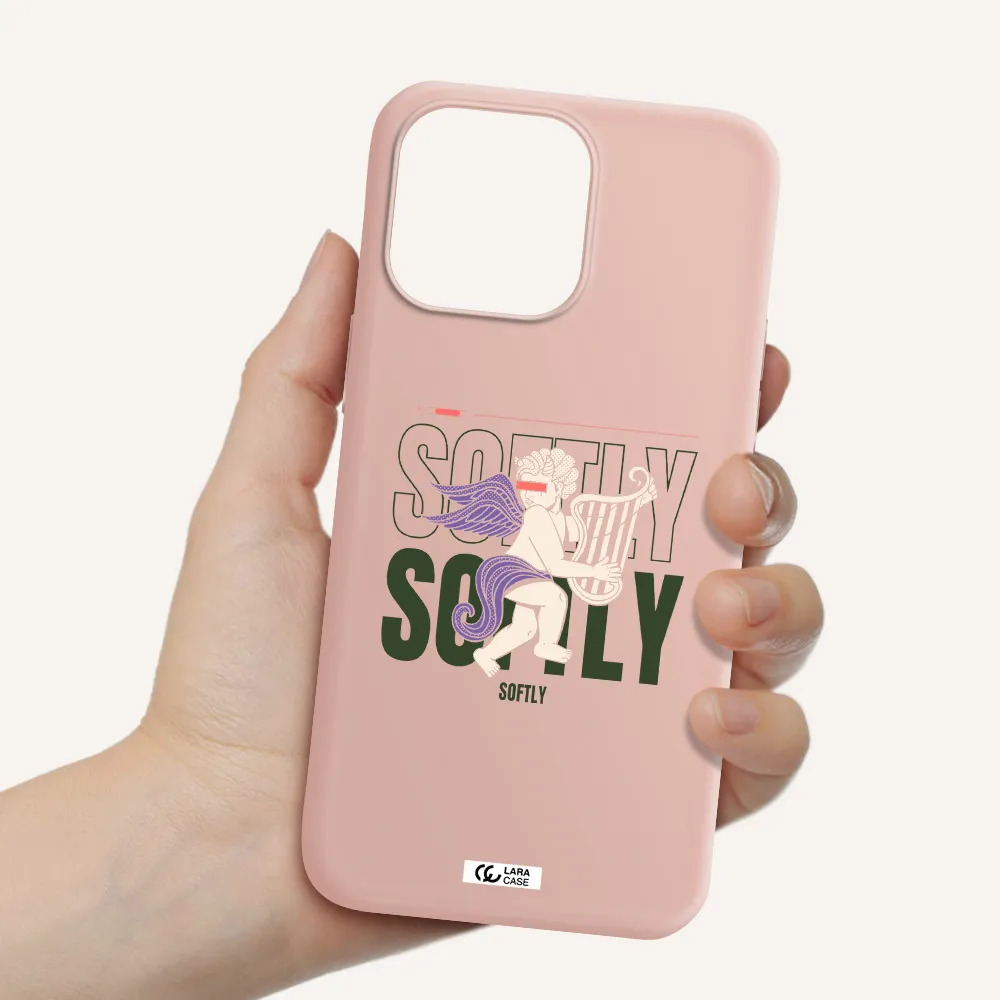 Orpheus Apple iPhone 14 pro max Silicone pastel pink Case