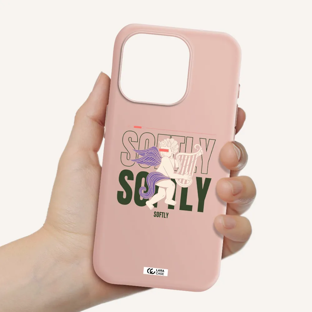 Orpheus Apple Iphone 15 Pro Silicone Pastel Pink Case