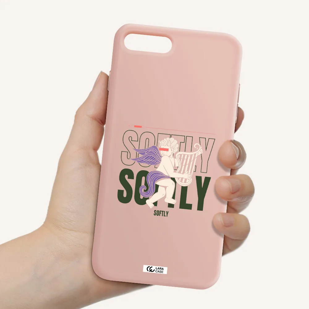 Orpheus Apple iPhone 8 plus Silicone pastel pink Case