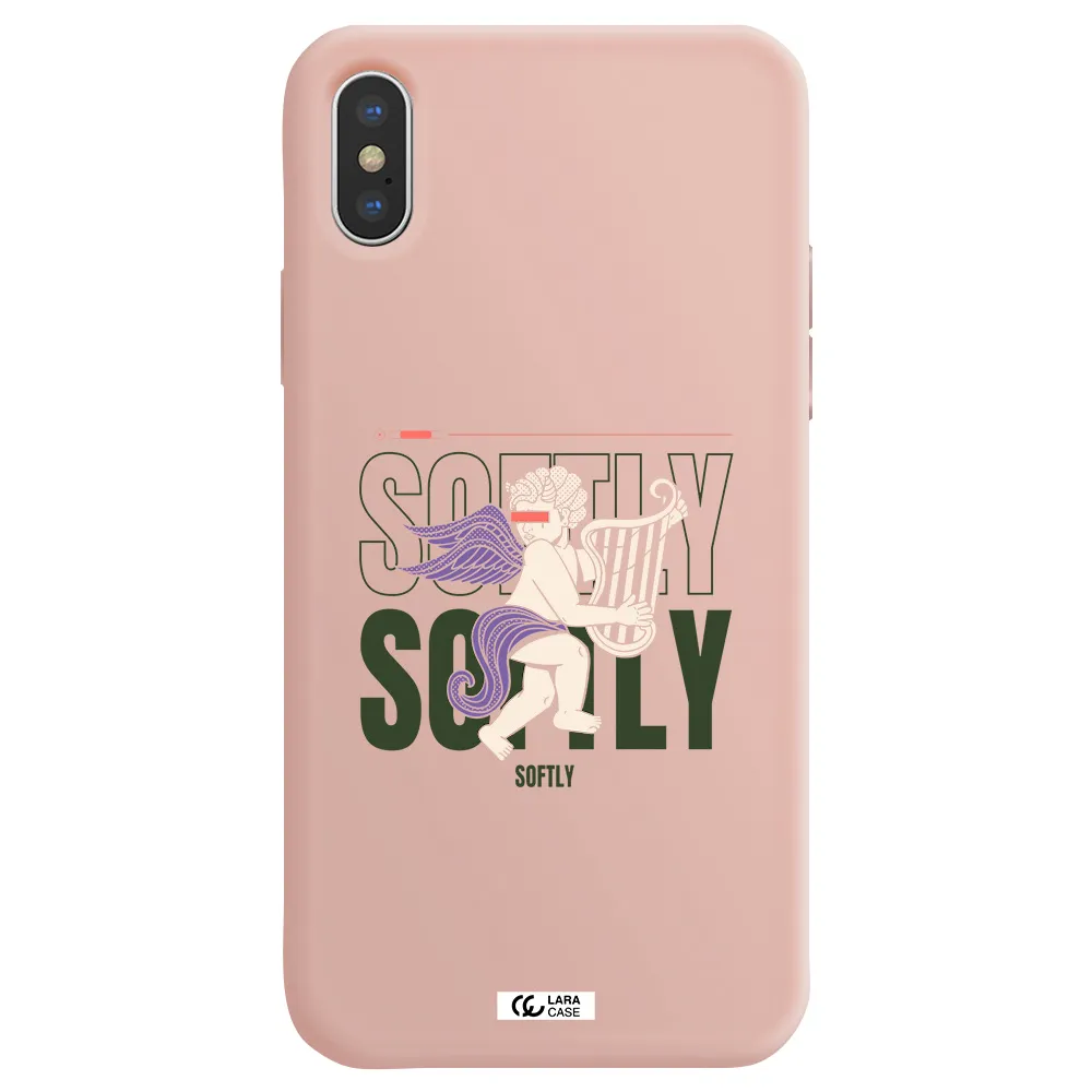 Orpheus Apple iPhone X Silicone pastel pink Case