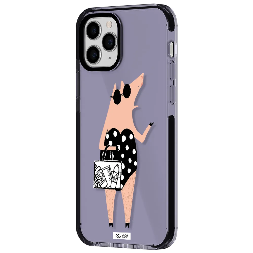 Lady Pig Apple iPhone 11 pro impact Lilac Case
