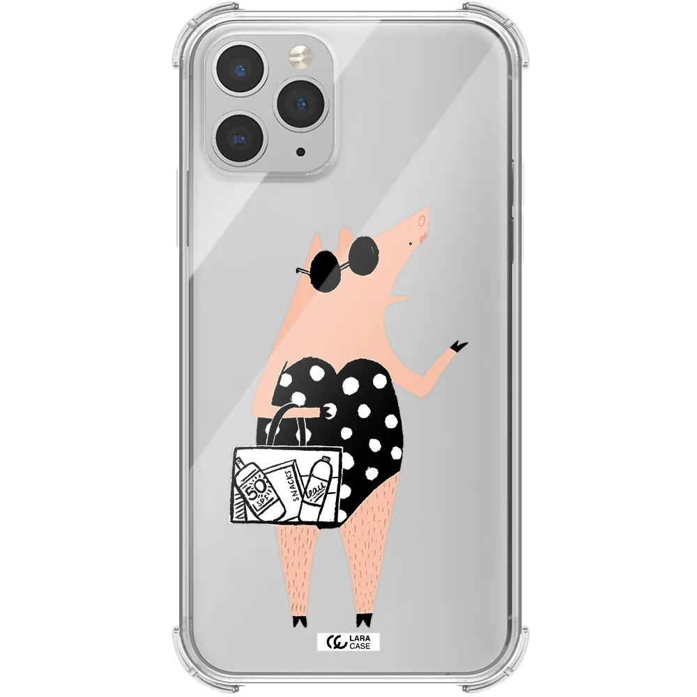 Lady Pig Apple iPhone 11 pro max Clear PC Case