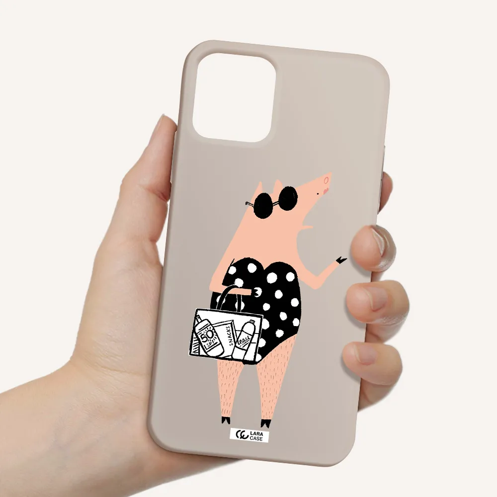 Lady Pig Apple iPhone 11 pro Silicone Stone Case