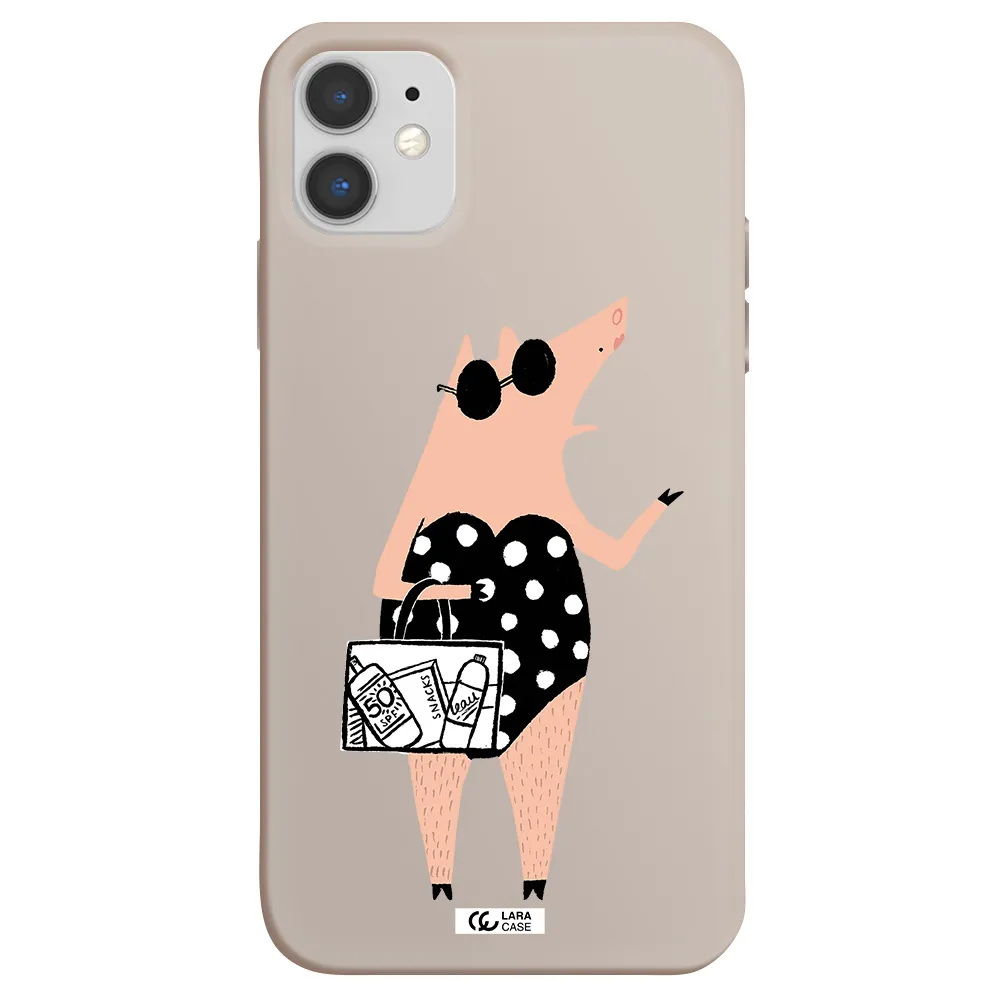 Lady Pig Apple iPhone 11 Silicone Stone Case