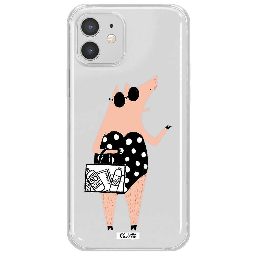 Lady Pig Apple iPhone 12 Clear TPU Case