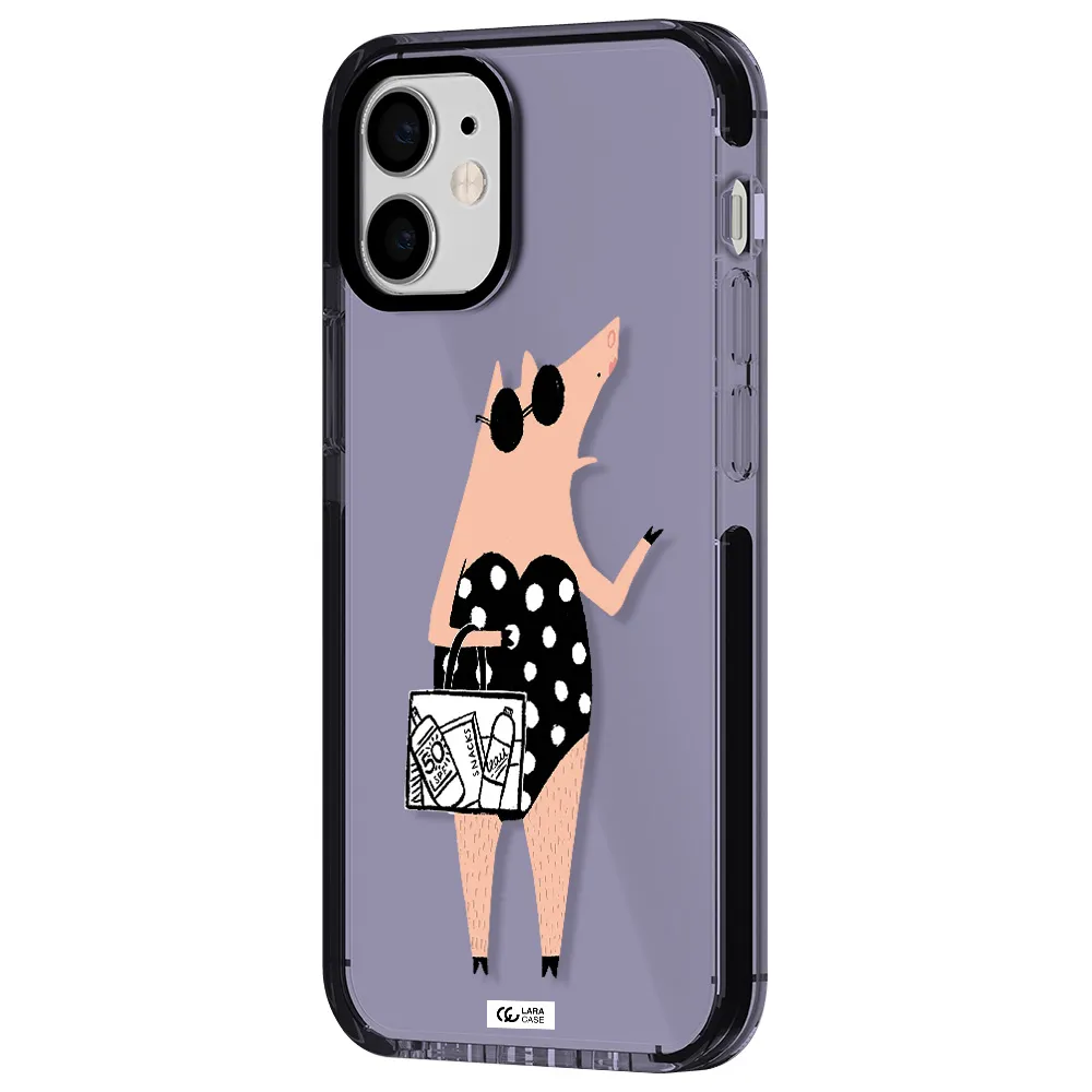 Lady Pig Apple iPhone 12 mini impact Lilac Case