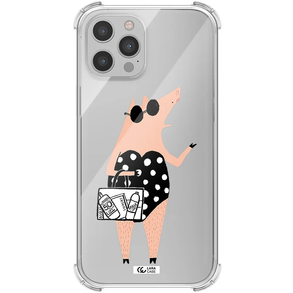 Lady Pig Apple iPhone 12 pro max Clear PC Case