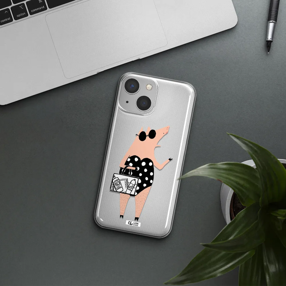 Lady Pig Apple iPhone 13 Clear TPU Case