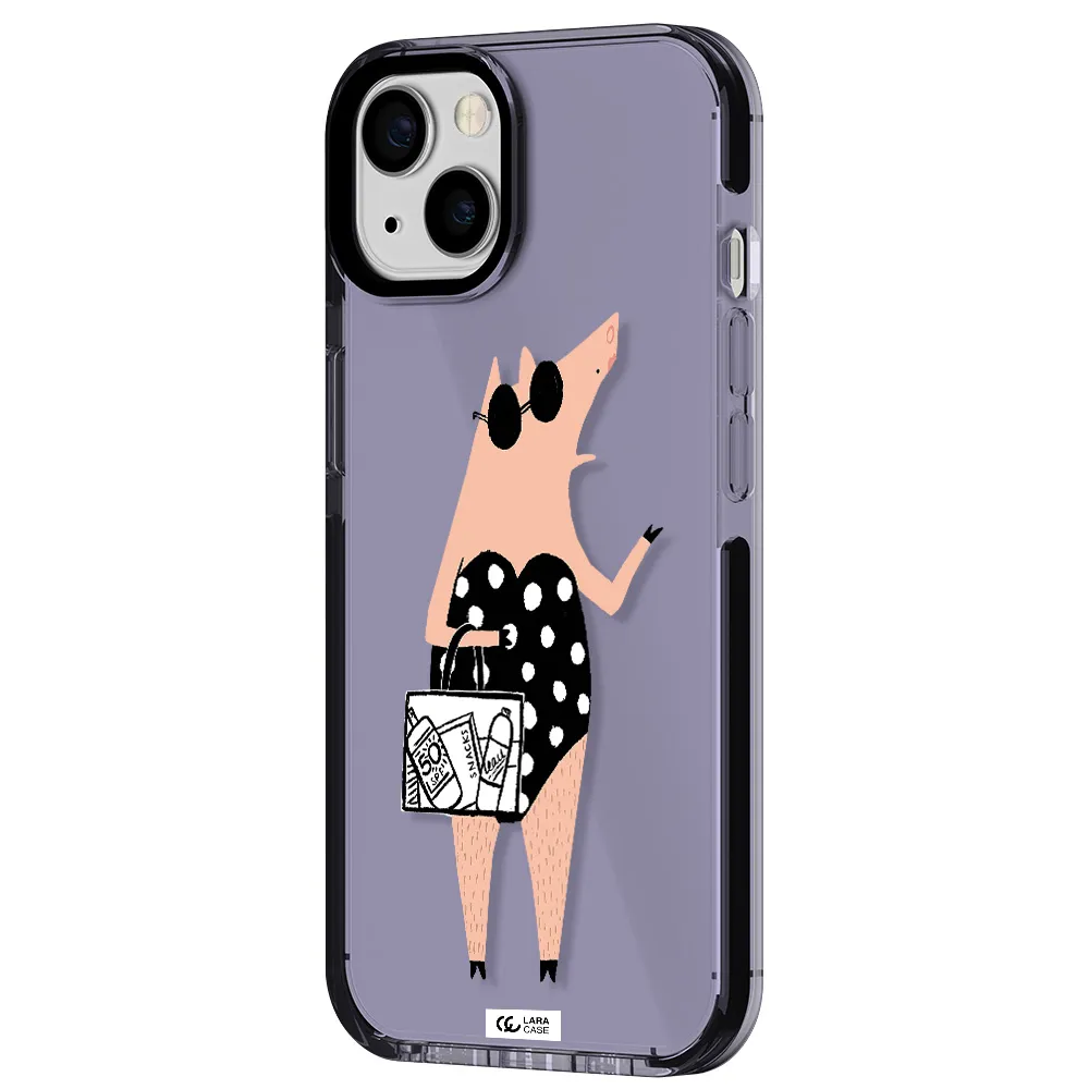 Lady Pig Apple iPhone 13 impact Lilac Case