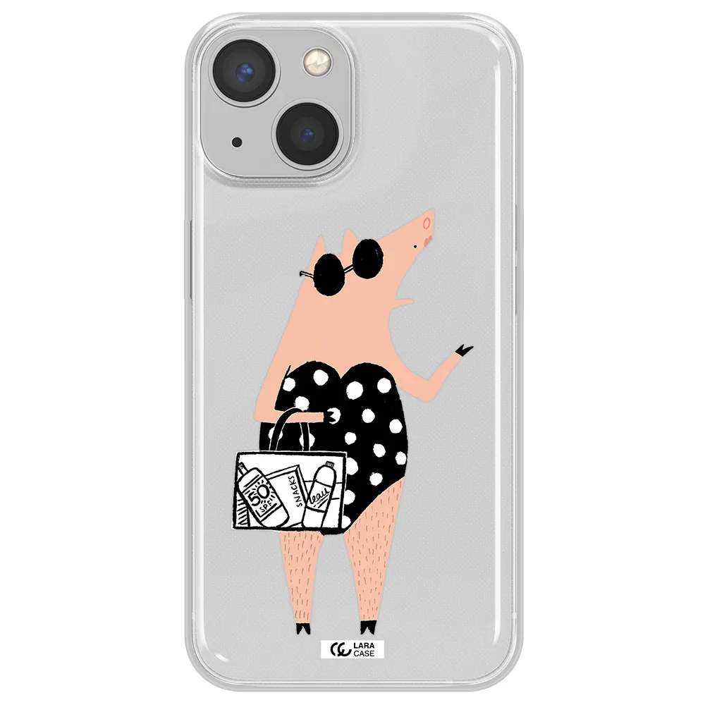 Lady Pig Apple iPhone 13 mini Clear TPU Case