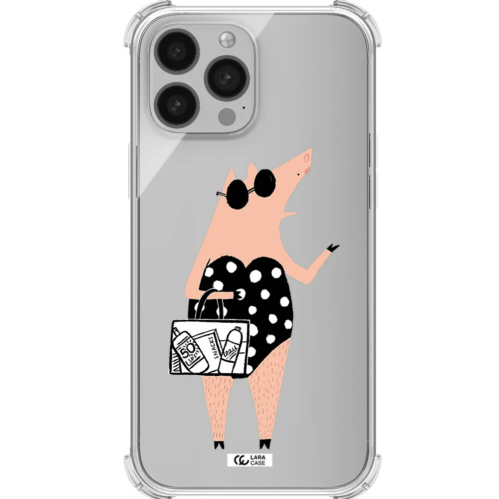 Lady Pig Apple iPhone 13 Pro Clear PC Case