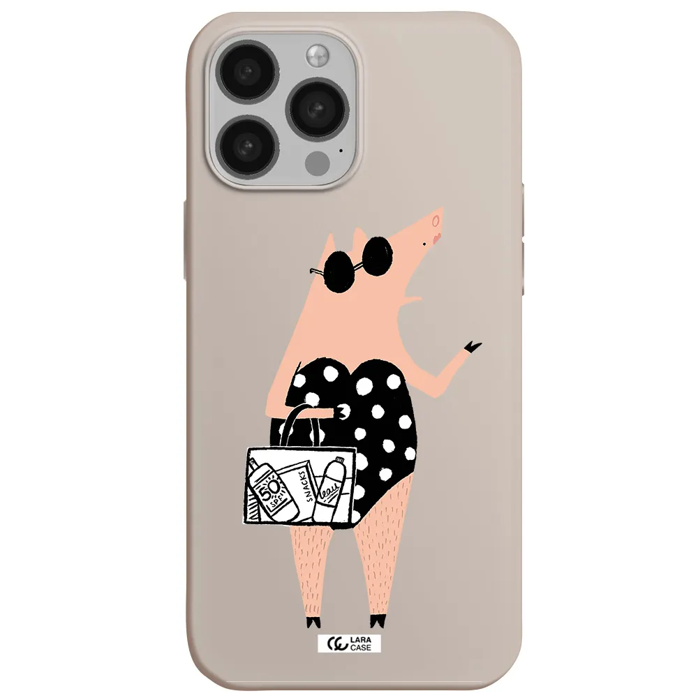 Lady Pig Apple iPhone 13 Pro Silicone Stone Case