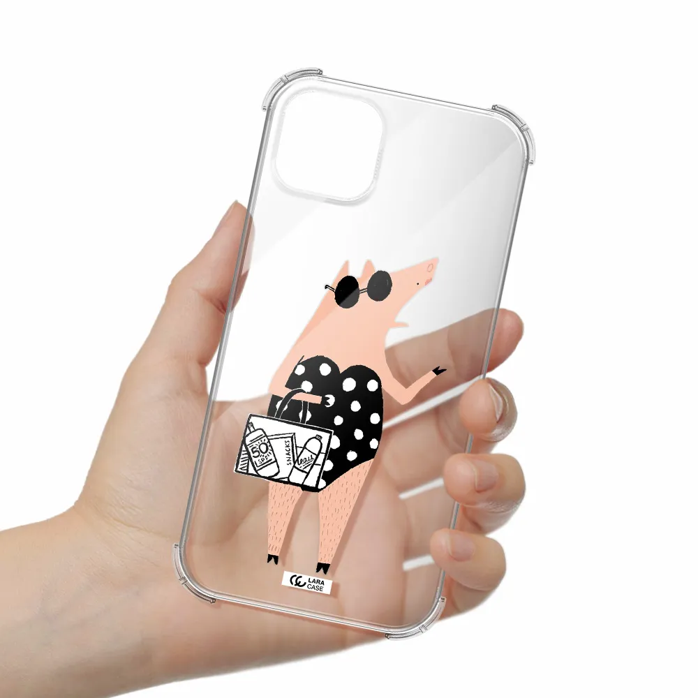 Lady Pig Apple iPhone 14 Clear PC Case