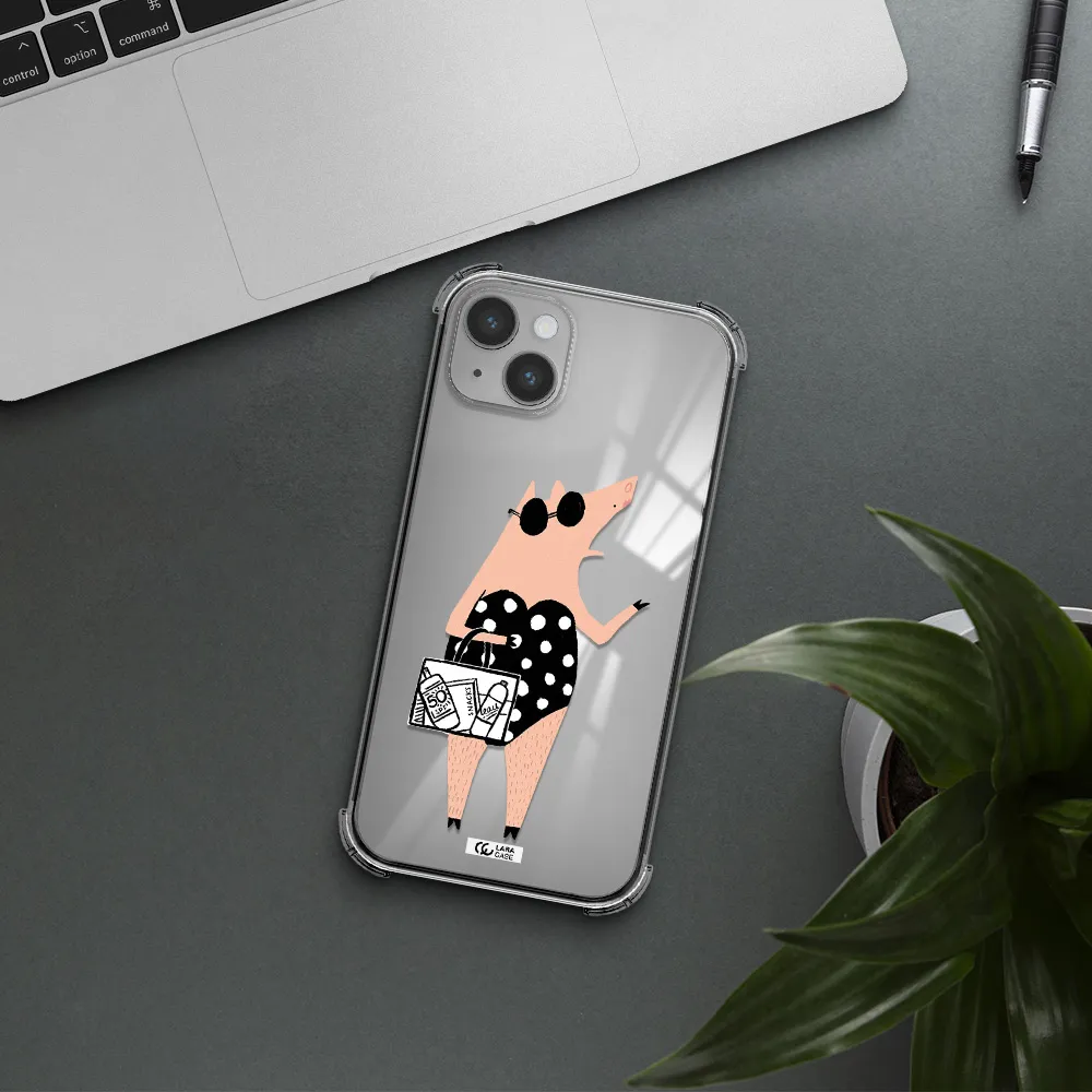 Lady Pig Apple iPhone 14 Clear PC Case