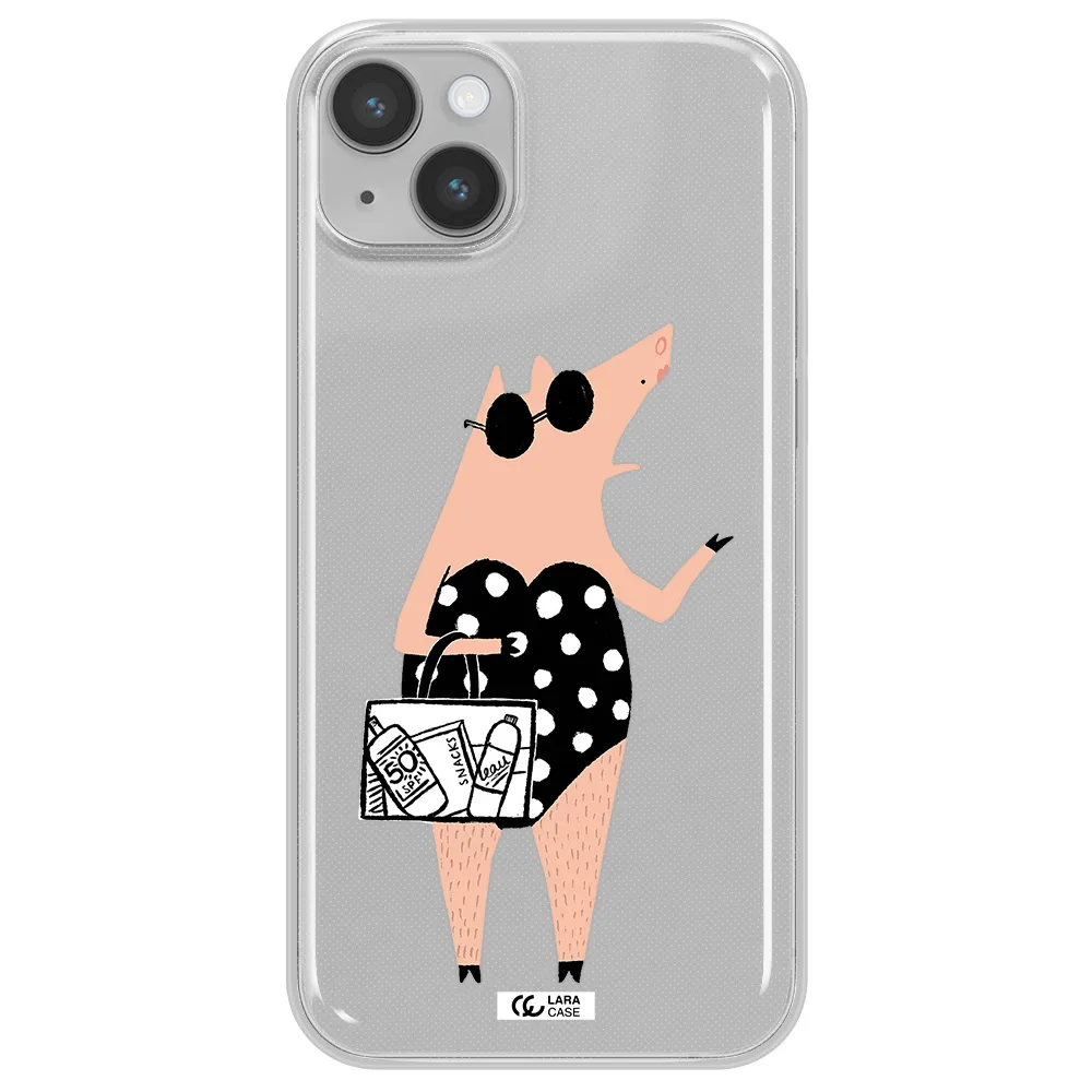 Lady Pig Apple iPhone 14 Clear TPU Case