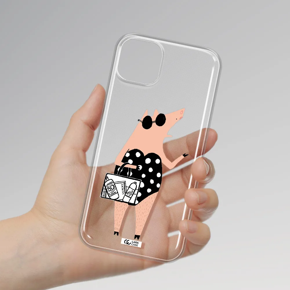 Lady Pig Apple iPhone 14 plus Clear TPU Case