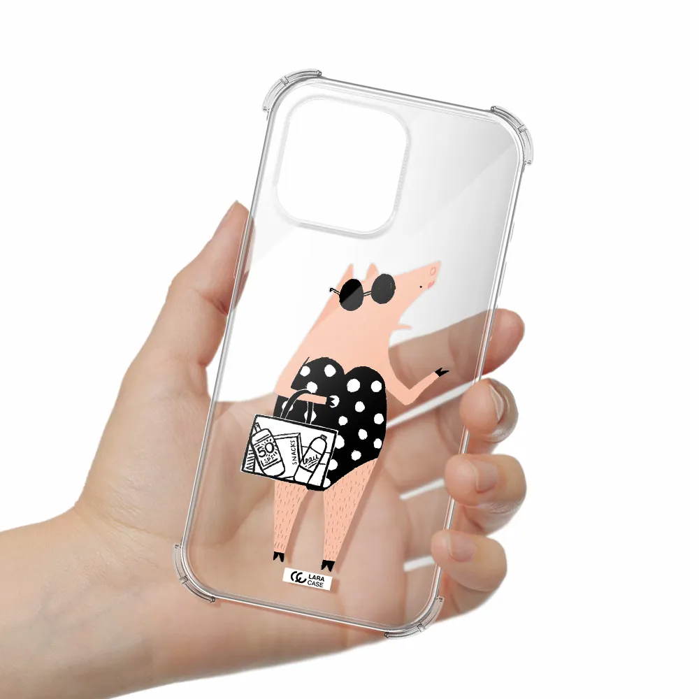 Lady Pig Apple Iphone 16 Pro Max Clear Pc Case