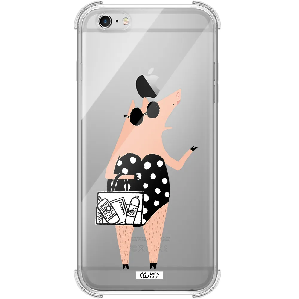 Lady Pig Apple iPhone 6 plus Clear PC Case