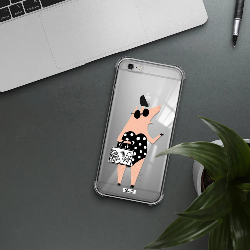 Lady Pig Apple iPhone 6 plus Clear PC Case