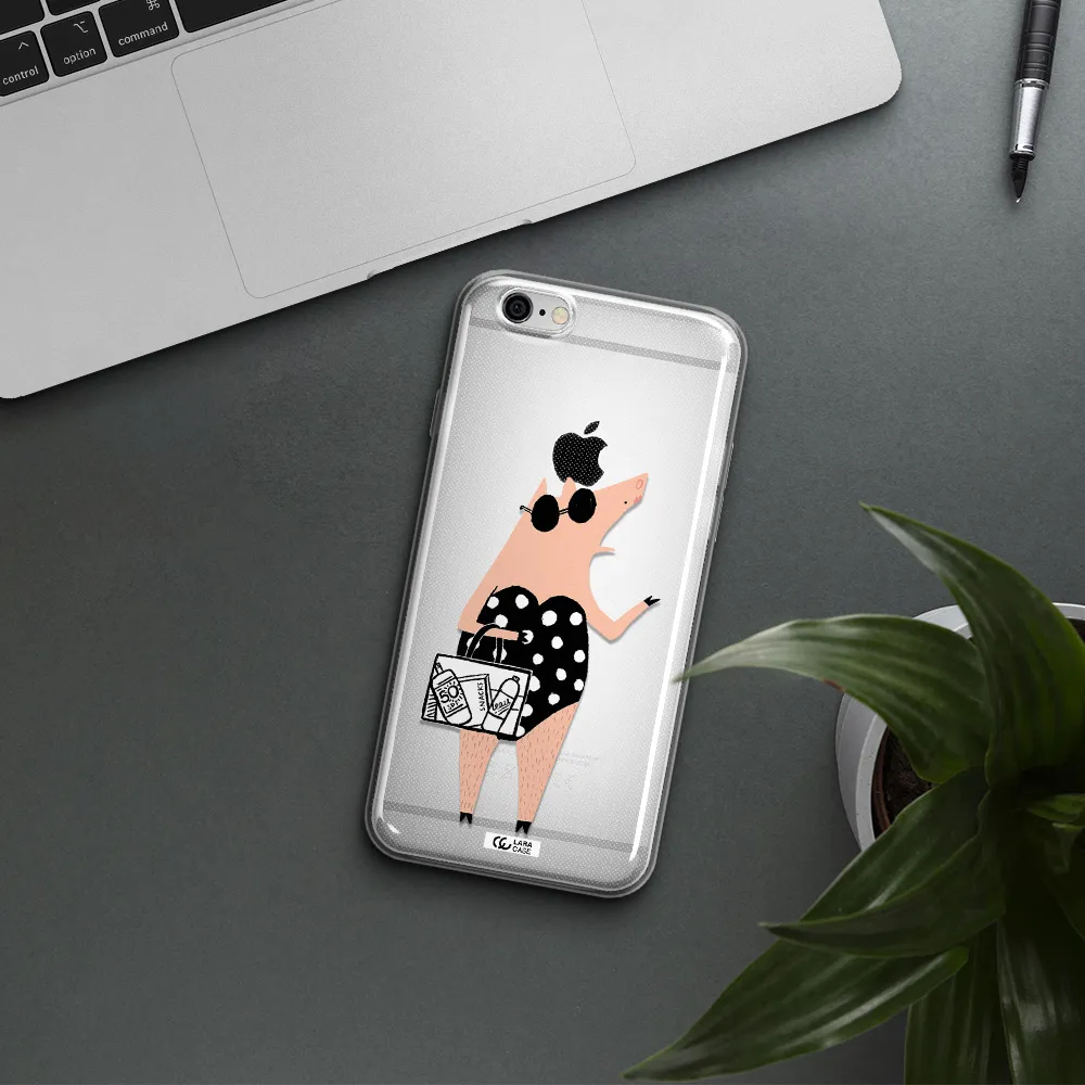 Lady Pig Apple iPhone 6 plus Clear TPU Case