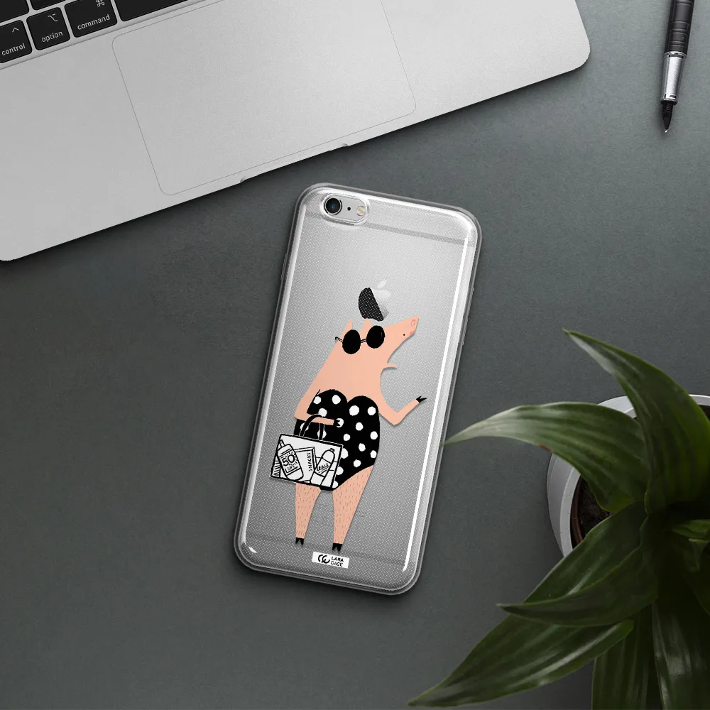 Lady Pig Apple iPhone 6 s plus Clear TPU Case