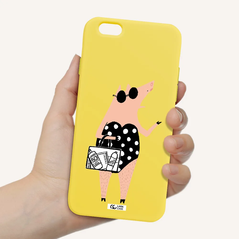 Lady Pig Apple iPhone 6 Silicone canary yellow Case