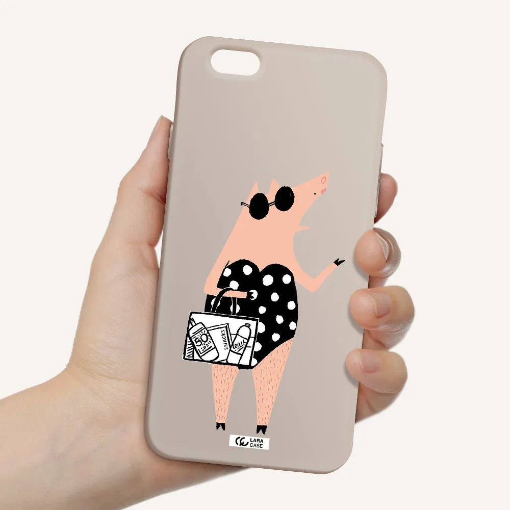 Lady Pig Apple iPhone 6 Silicone Stone Case