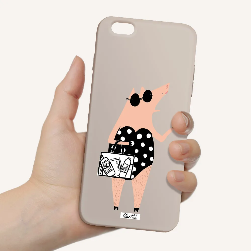 Lady Pig Apple iPhone 6S Silicone Stone Case
