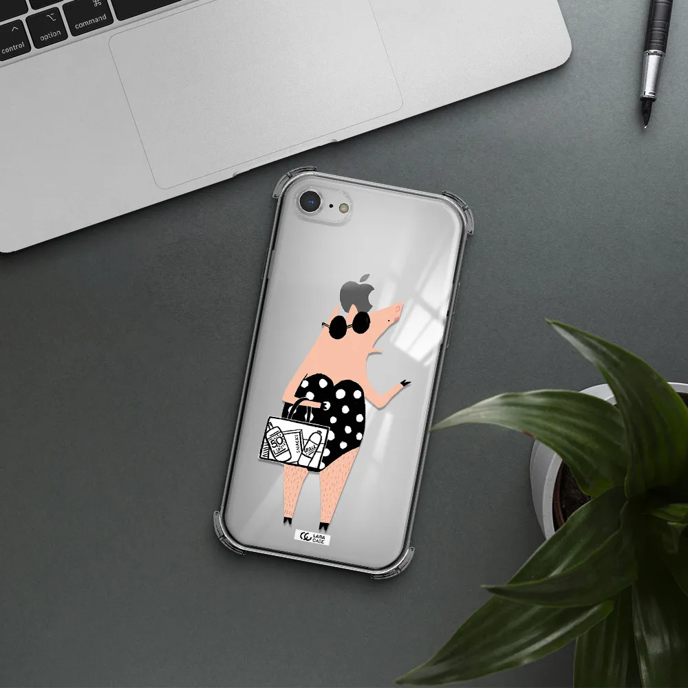 Lady Pig Apple iPhone 7 Clear PC Case