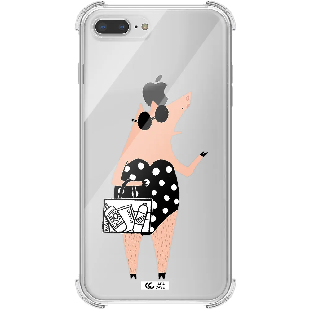Lady Pig Apple iPhone 8 plus Clear PC Case