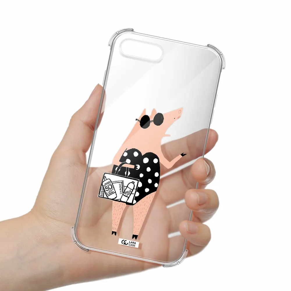 Lady Pig Apple iPhone 8 plus Clear PC Case