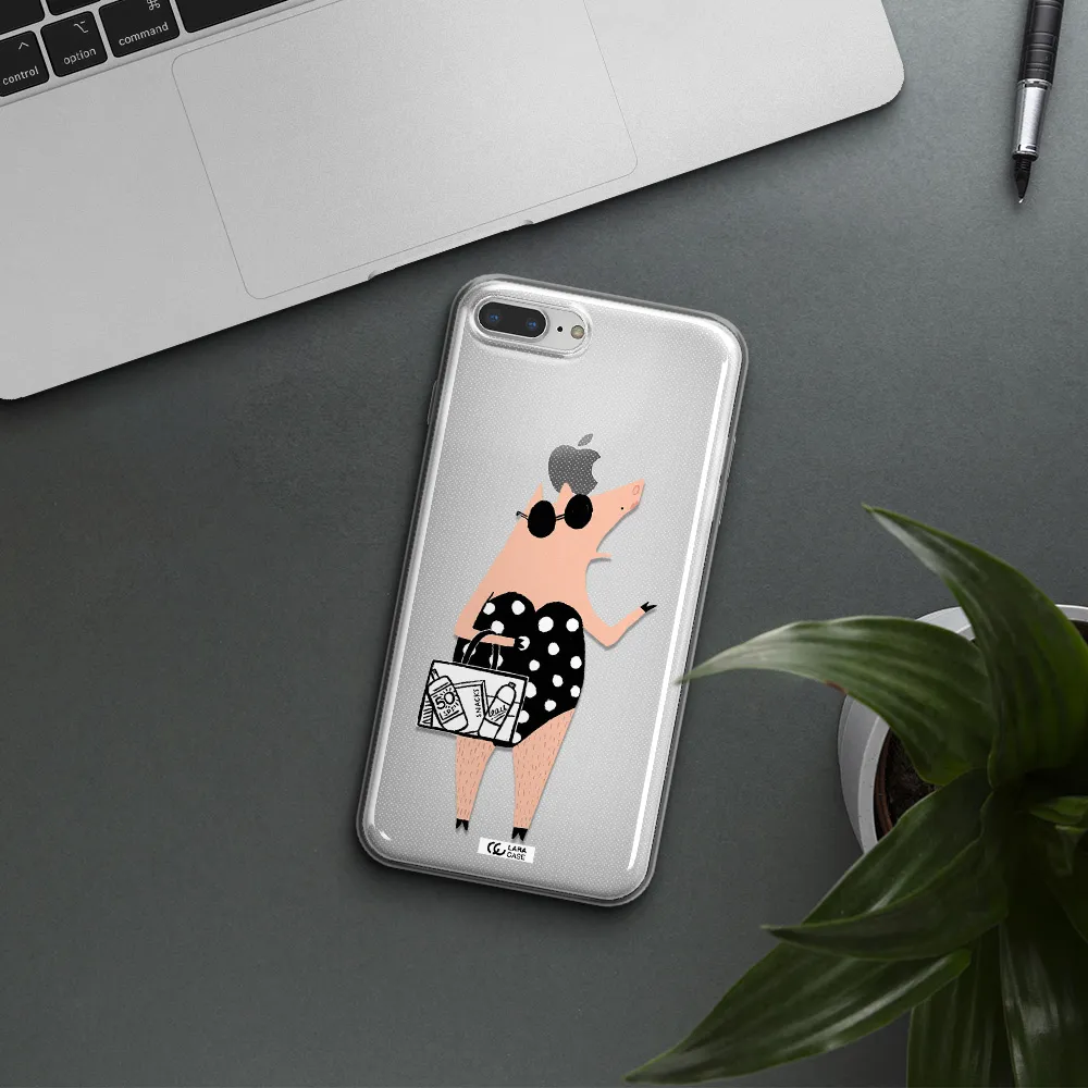 Lady Pig Apple iPhone 8 plus Clear TPU Case