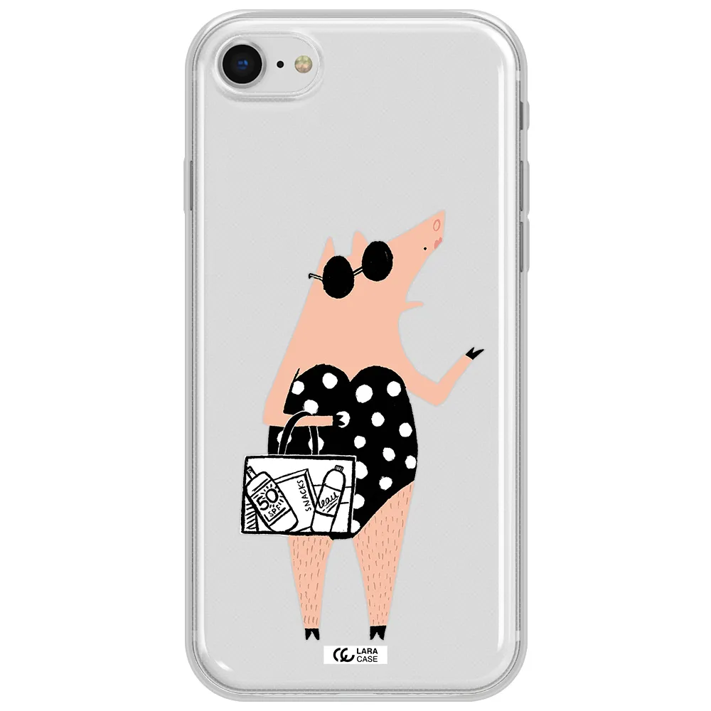 Lady Pig Apple Iphone Se 2020 Clear Tpu Case