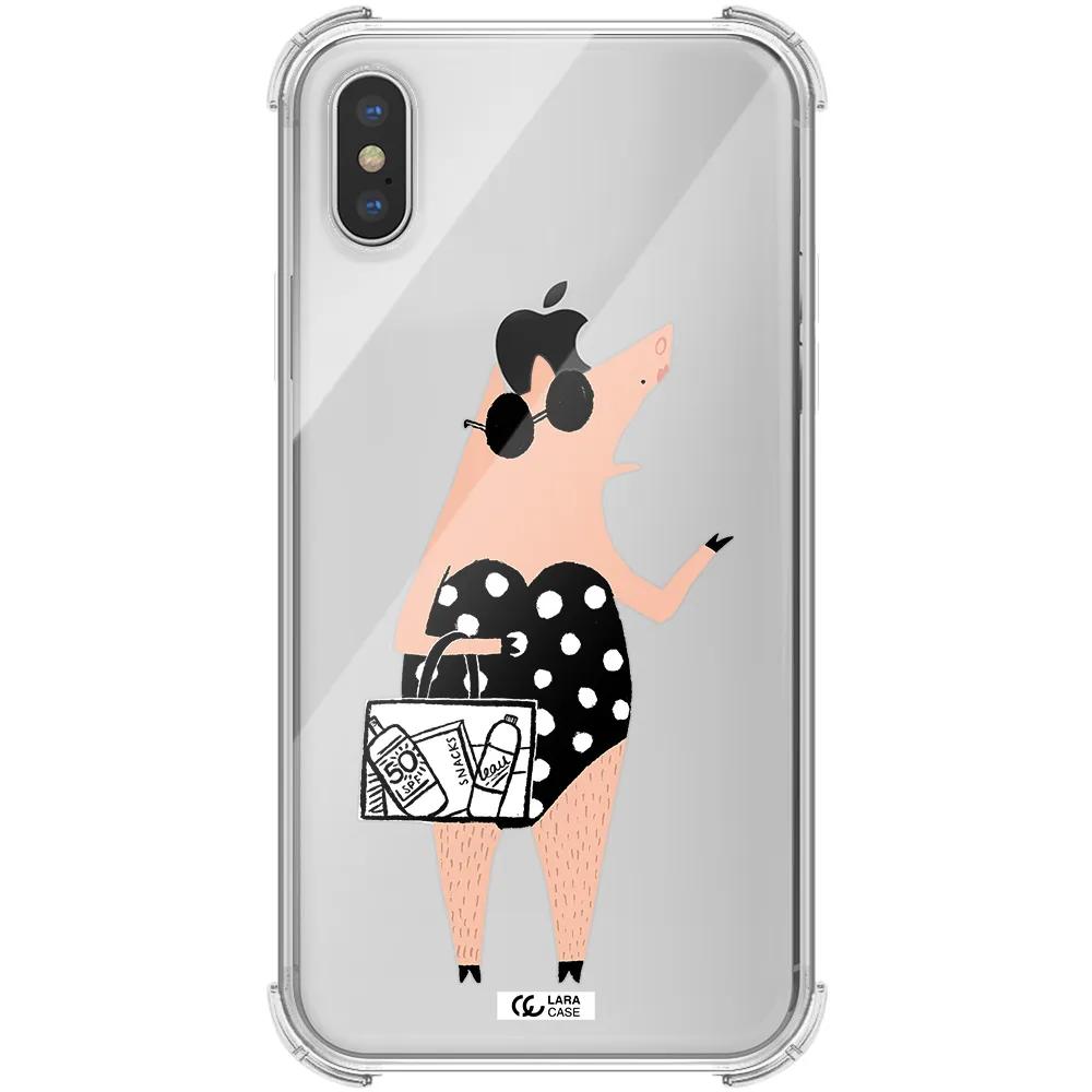 Lady Pig Apple iPhone X Clear PC Case