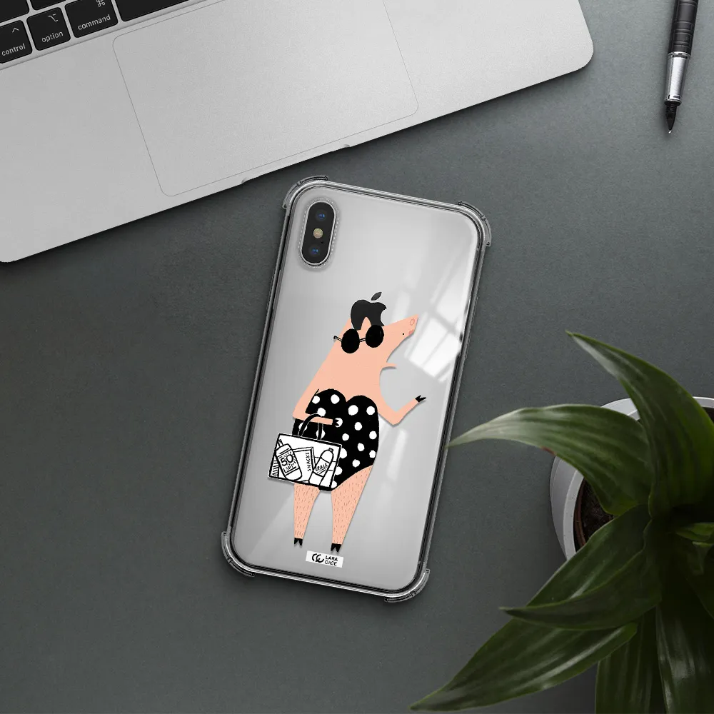 Lady Pig Apple iPhone XS Clear PC Case