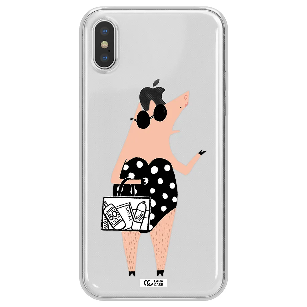 Lady Pig Apple iPhone XS Clear TPU Case