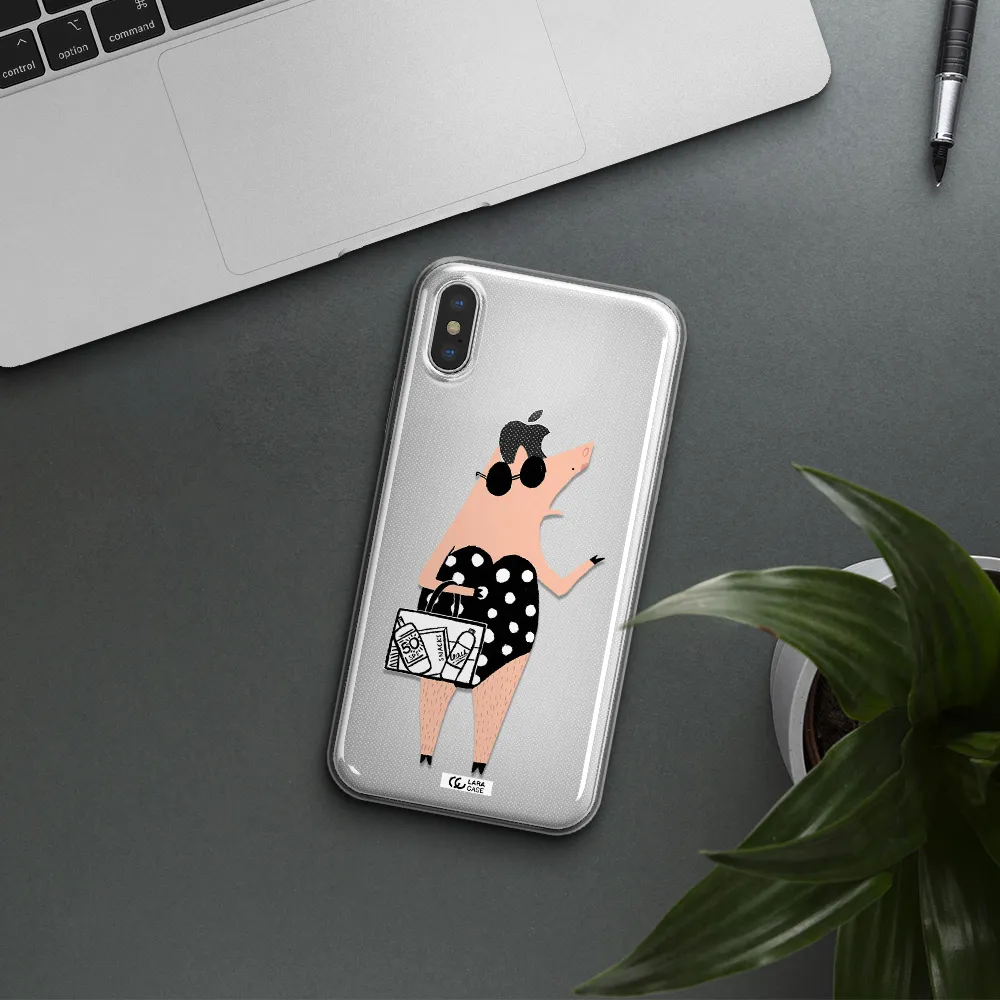 Lady Pig Apple iPhone XS Clear TPU Case