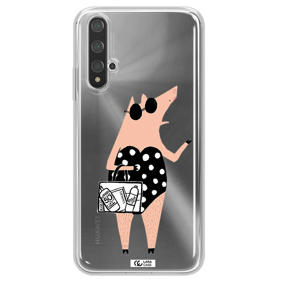 Lady Pig Huawei Nova 5t Clear TPU Case