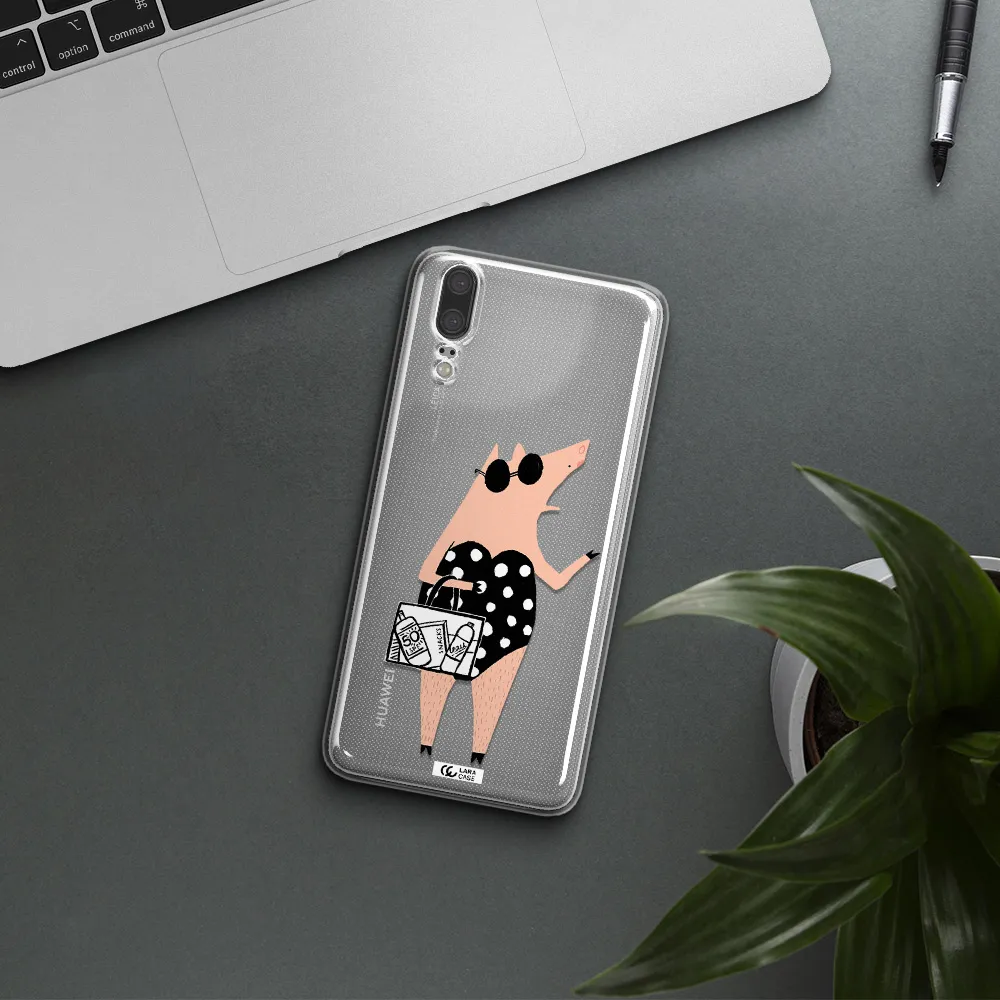Lady Pig Huawei P20 Clear TPU Case