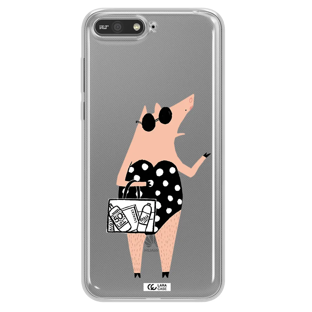 Lady Pig Huawei Y6 2018 Clear TPU Case