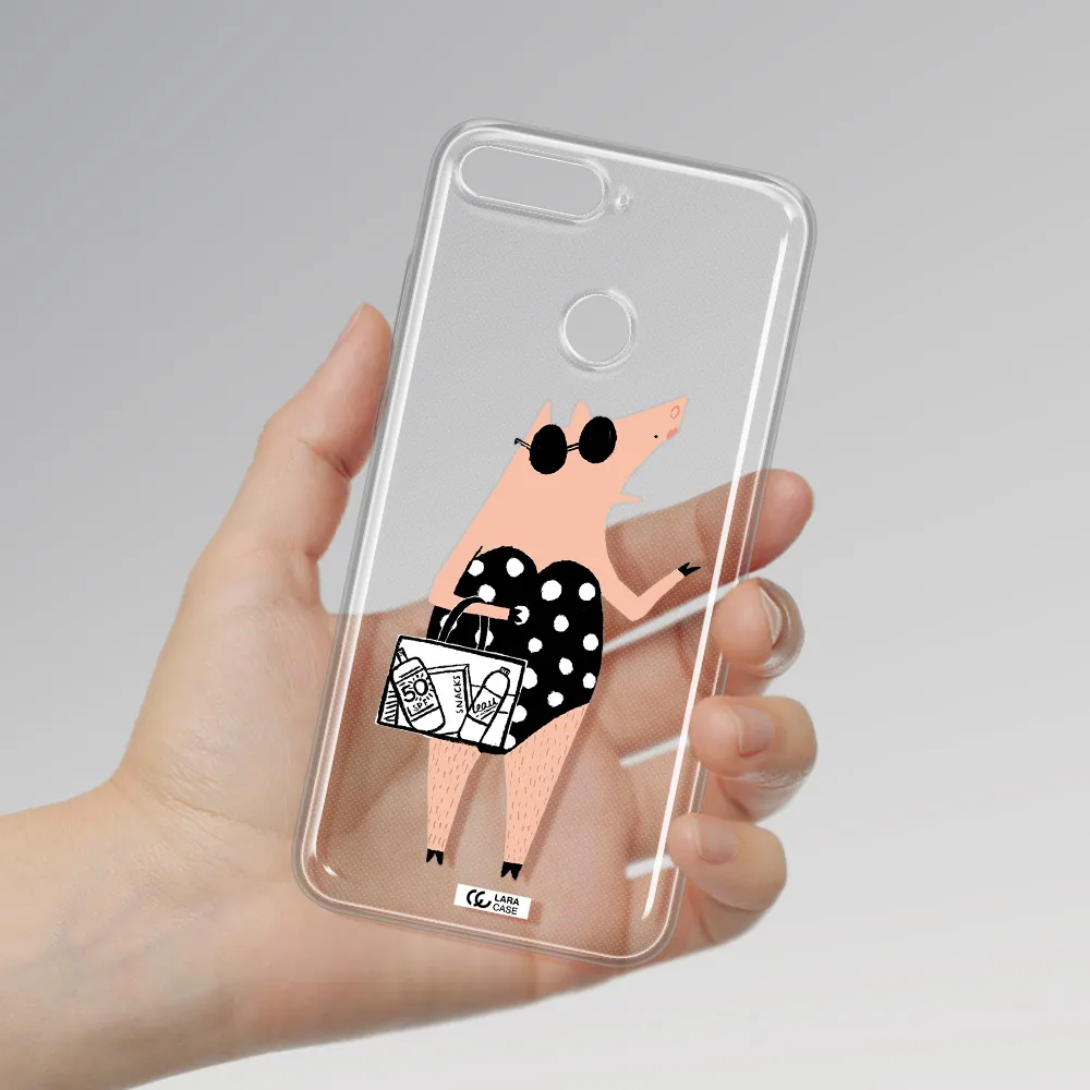 Lady Pig Huawei Y6 Prime 2018 Clear TPU Case
