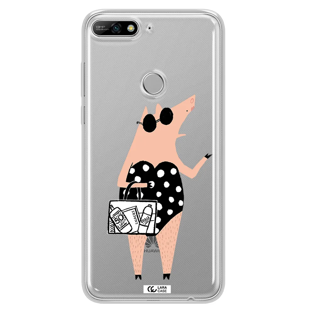 Lady Pig Huawei Y7 2018 Clear TPU Case